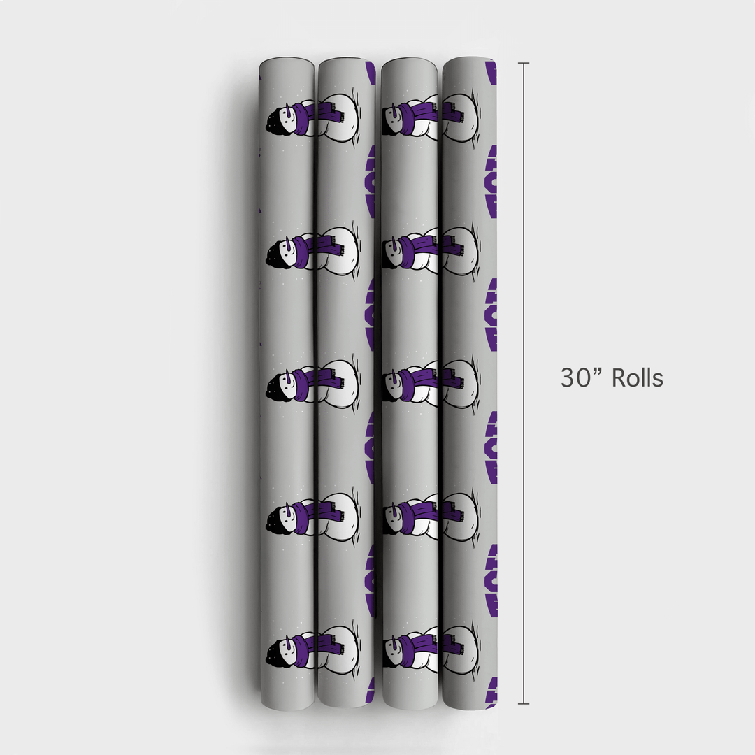 TCU Snowman - Wrapping Paper - Aspen & Arlo