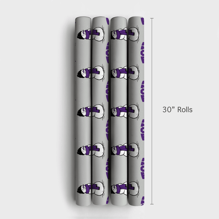 TCU Snowman - Wrapping Paper - Aspen & Arlo