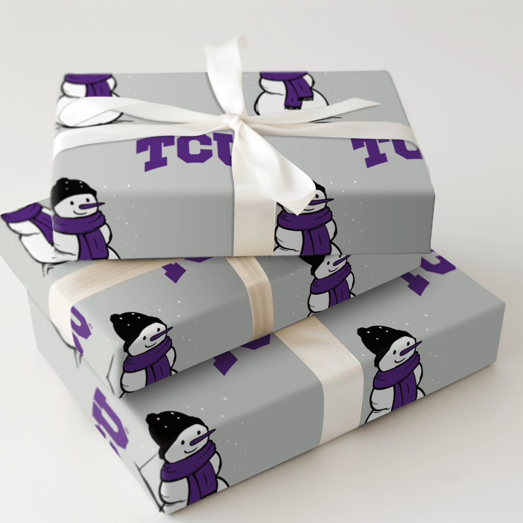 TCU Snowman - Wrapping Paper - Aspen & Arlo