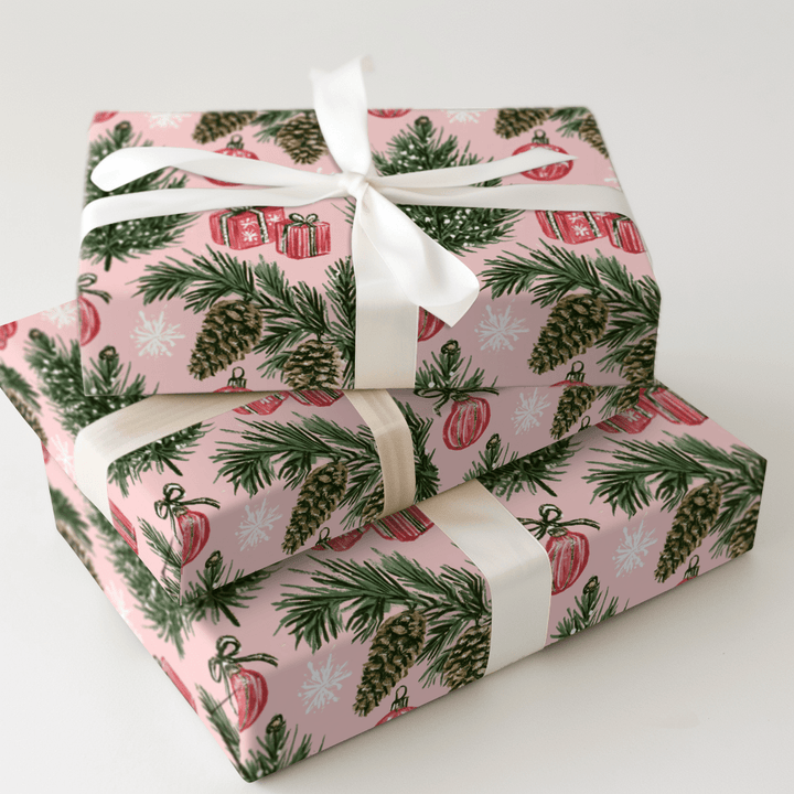 Pinecones and Baubles - Wrapping Paper - Aspen & Arlo