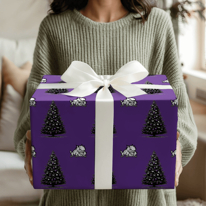 TCU Christmas Tree - Wrapping Paper - Aspen & Arlo