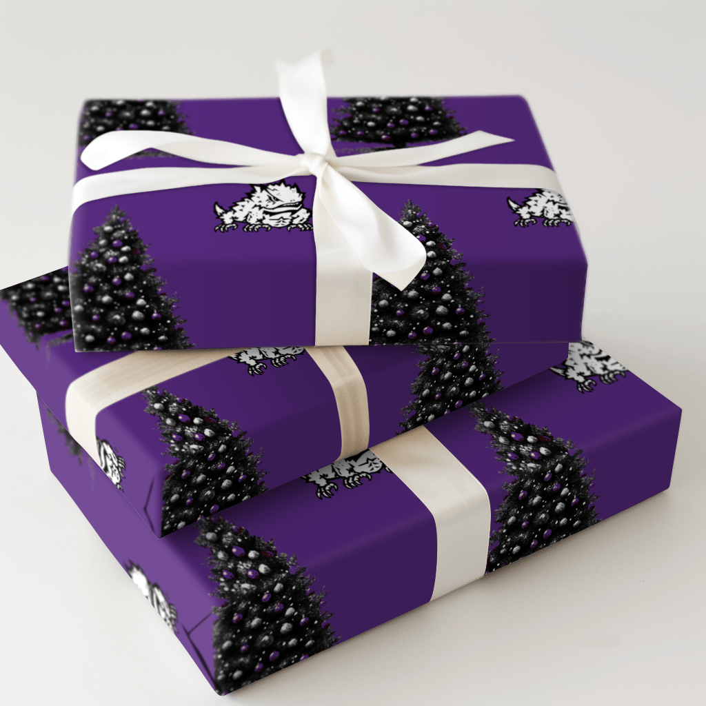 TCU Christmas Tree - Wrapping Paper - Aspen & Arlo