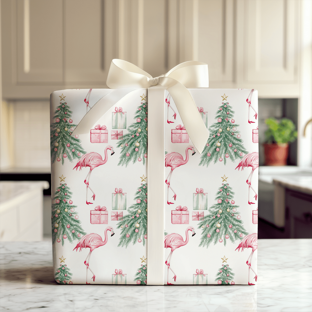 Fa La La Flamingo - Wrapping Paper - Aspen & Arlo