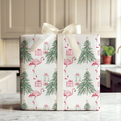 Fa La La Flamingo - Wrapping Paper - Aspen & Arlo