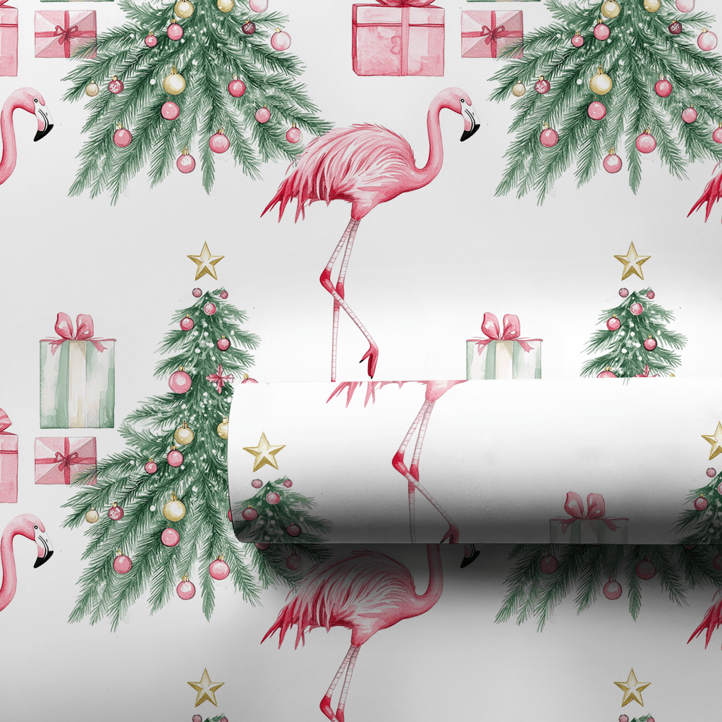 Fa La La Flamingo - Wrapping Paper - Aspen & Arlo