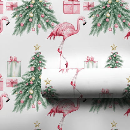 Fa La La Flamingo - Wrapping Paper - Aspen & Arlo