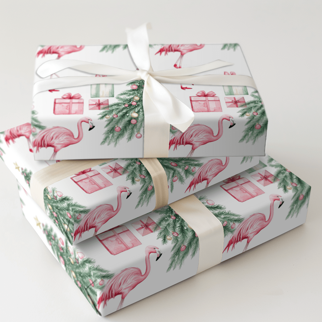Fa La La Flamingo - Wrapping Paper - Aspen & Arlo