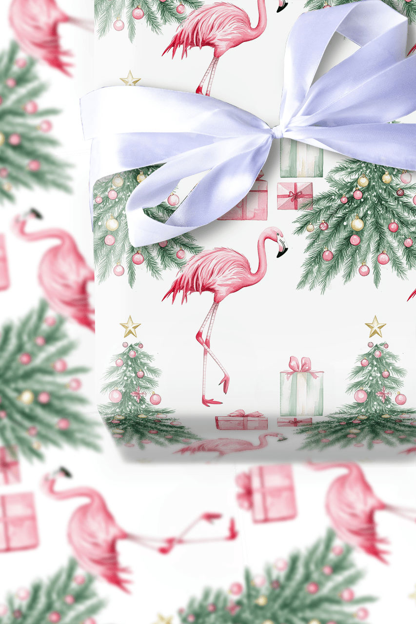 Fa La La Flamingo - Wrapping Paper - Aspen & Arlo