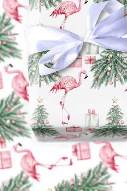Fa La La Flamingo - Wrapping Paper - Aspen & Arlo