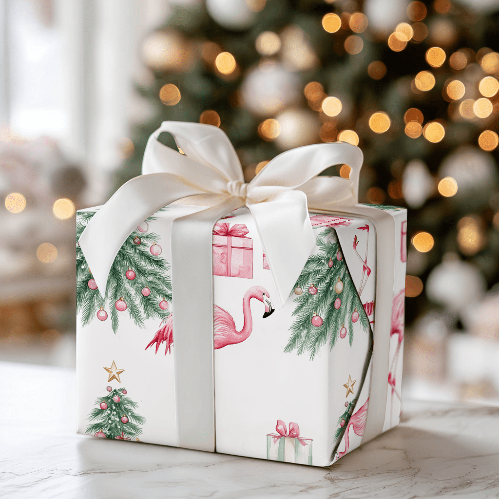 Fa La La Flamingo - Wrapping Paper - Aspen & Arlo