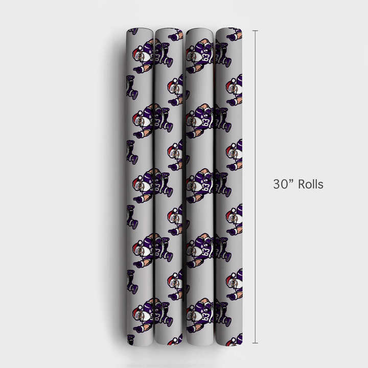 Santa’s Wildcat Kickoff - Wrapping Paper - Aspen & Arlo