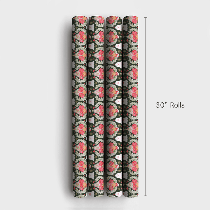 Poinsettia Phantoms - Wrapping Paper - Aspen & Arlo