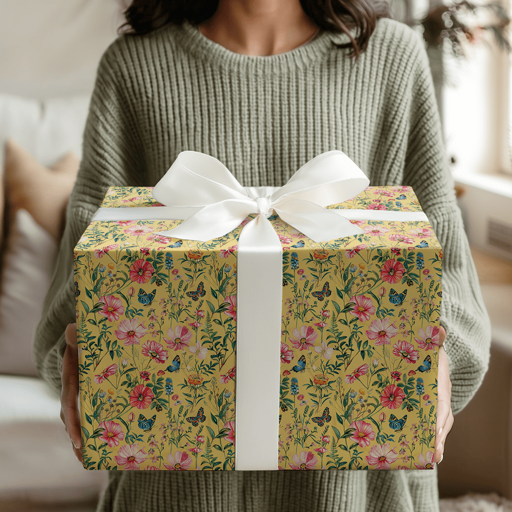 Garden Party Golden - Wrapping Paper - Aspen & Arlo