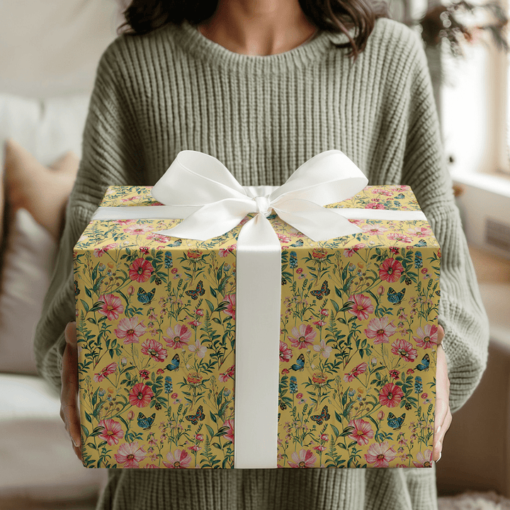 Garden Party Golden - Wrapping Paper - Aspen & Arlo