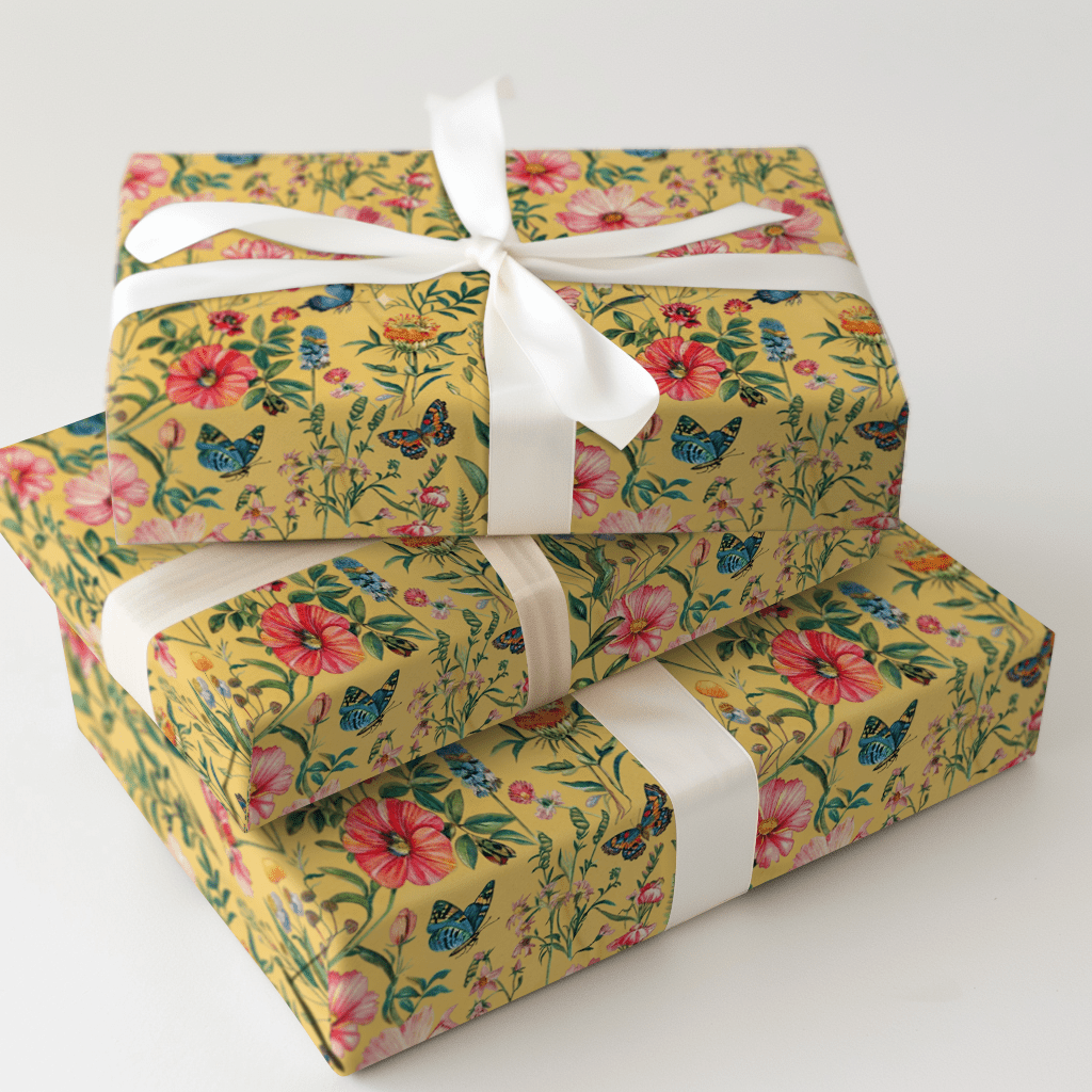 Garden Party Golden - Wrapping Paper - Aspen & Arlo