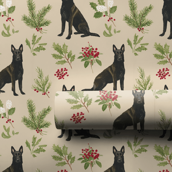 Holly Jolly Malinois - Wrapping Paper - Aspen & Arlo