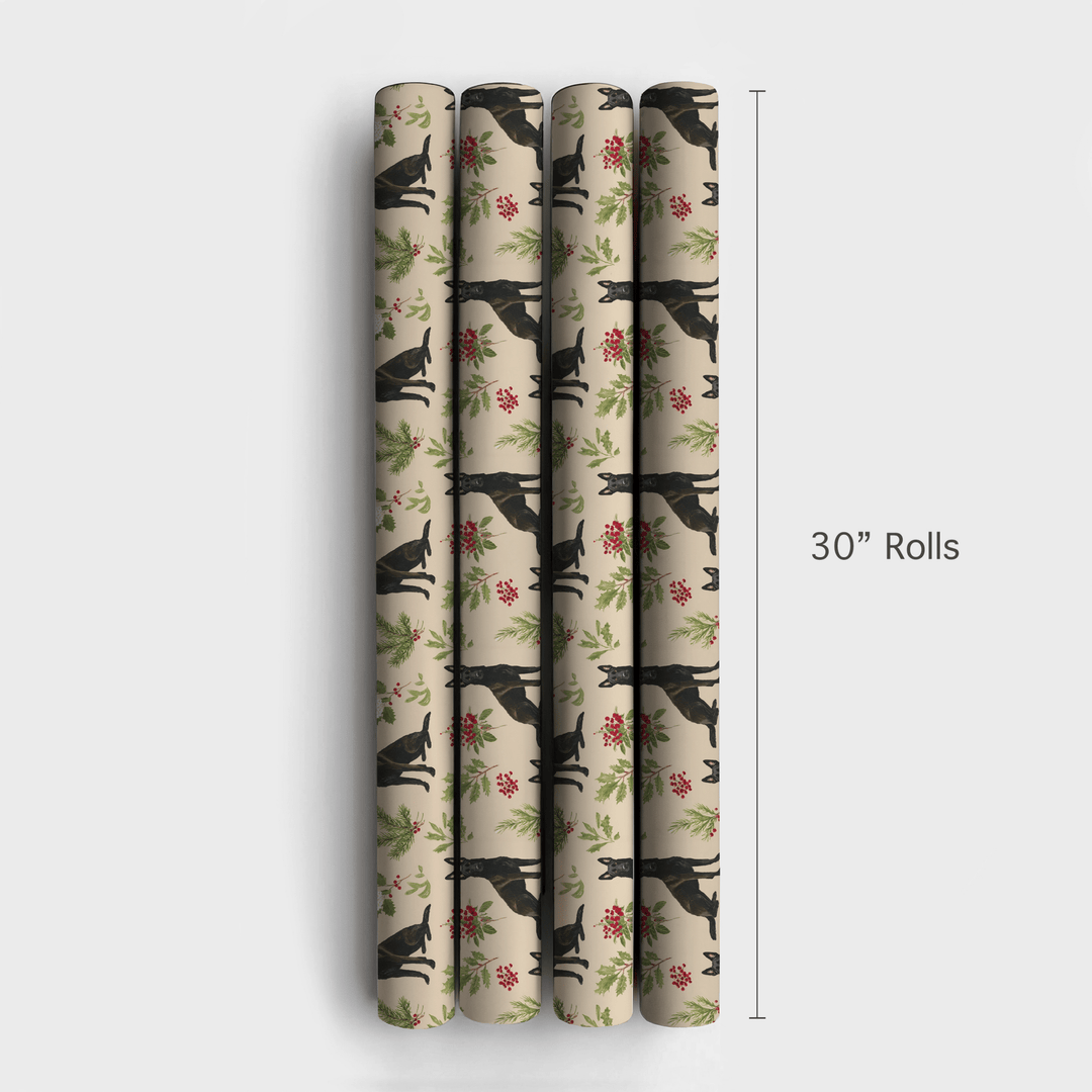 Holly Jolly Malinois - Wrapping Paper - Aspen & Arlo