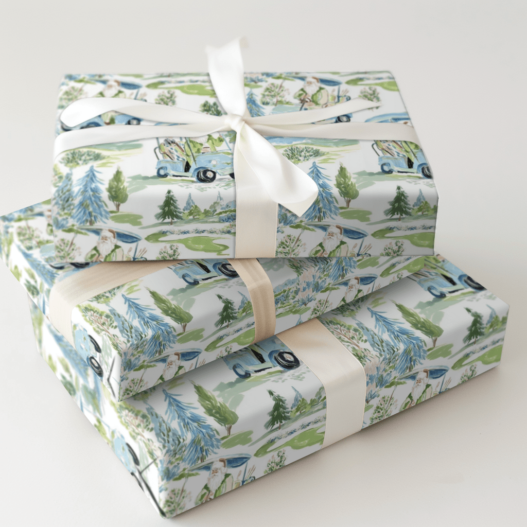 Frosted Golf Course - Wrapping Paper - Aspen & Arlo