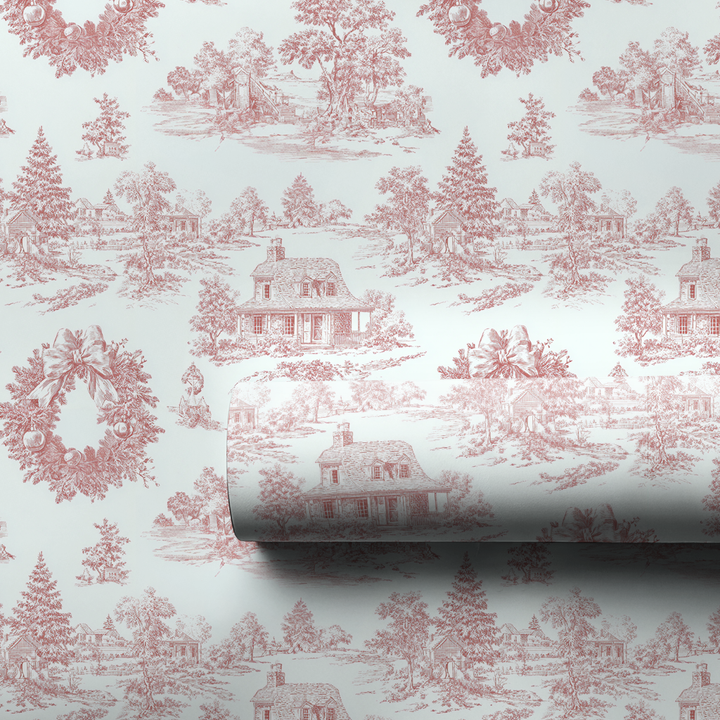 Red Wreath Toile