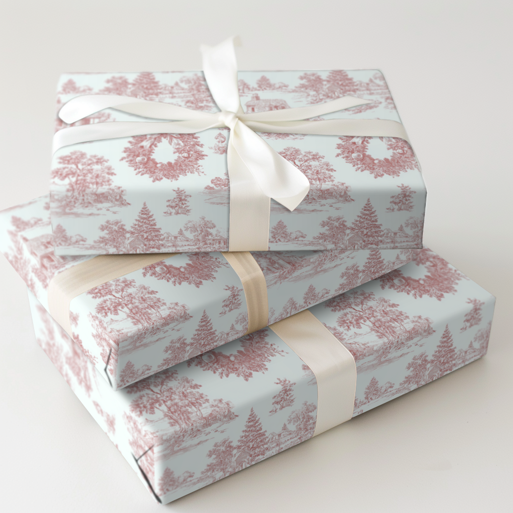 Red Wreath Toile