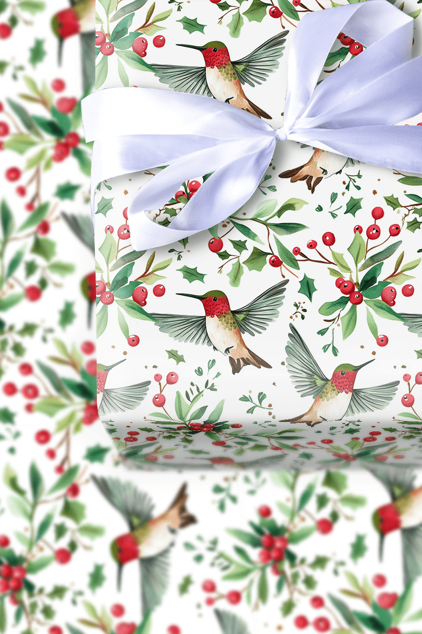 Holly Hummer - Wrapping Paper - Aspen & Arlo