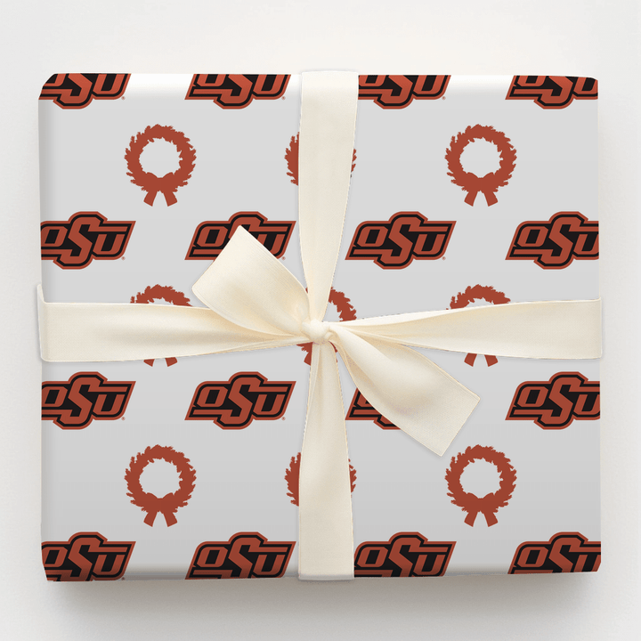 OSU Wreath - Wrapping Paper - Aspen & Arlo