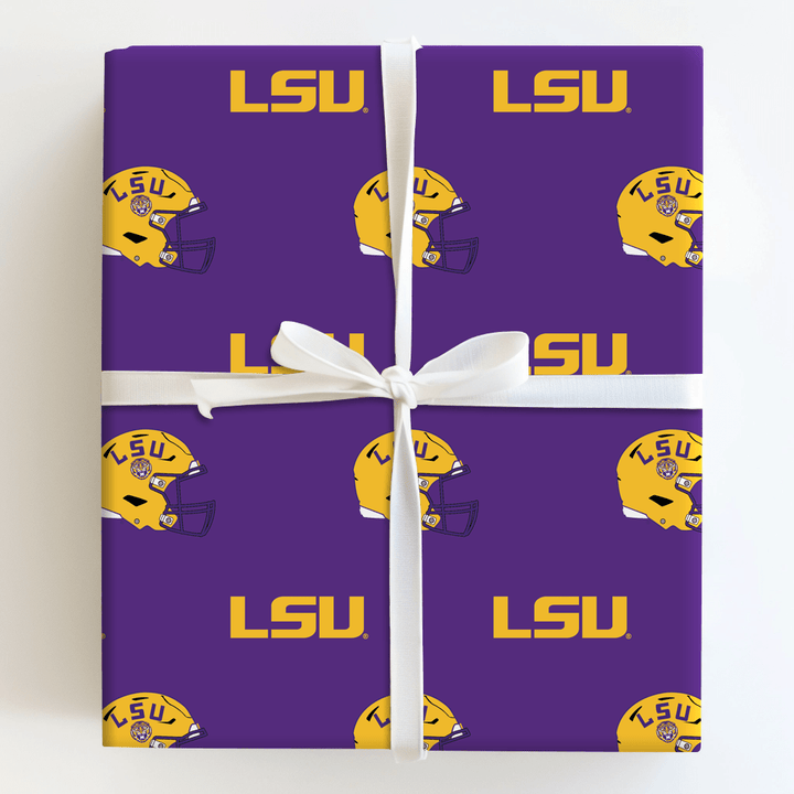 LSU Purple Helmet - Wrapping Paper - Aspen & Arlo