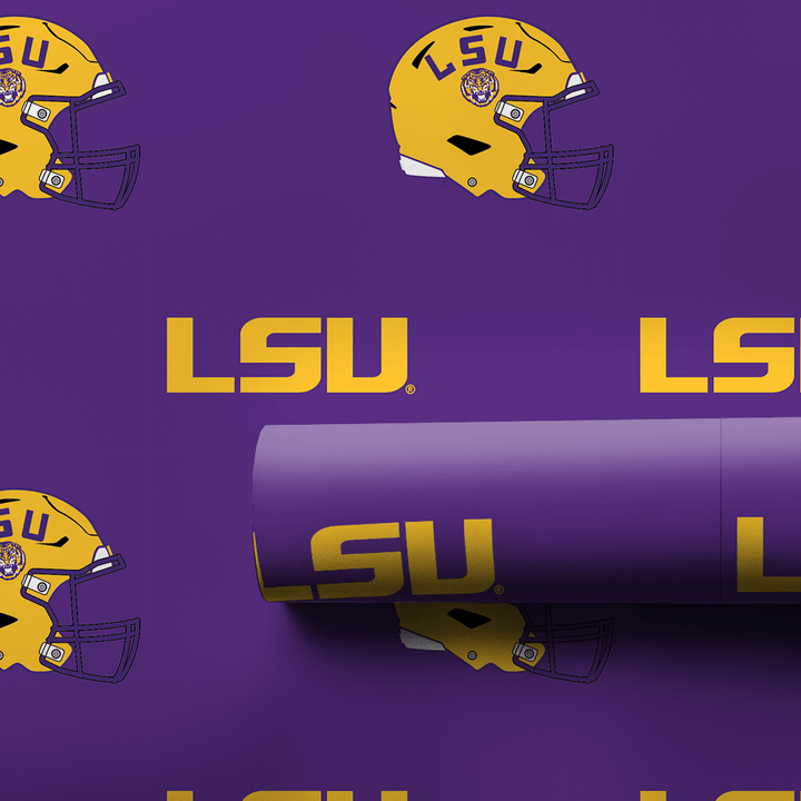 LSU Purple Helmet - Wrapping Paper - Aspen & Arlo