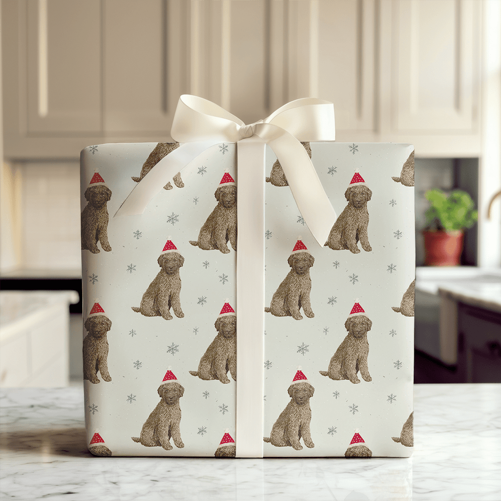 Lagotto & Snowflakes - Wrapping Paper - Aspen & Arlo