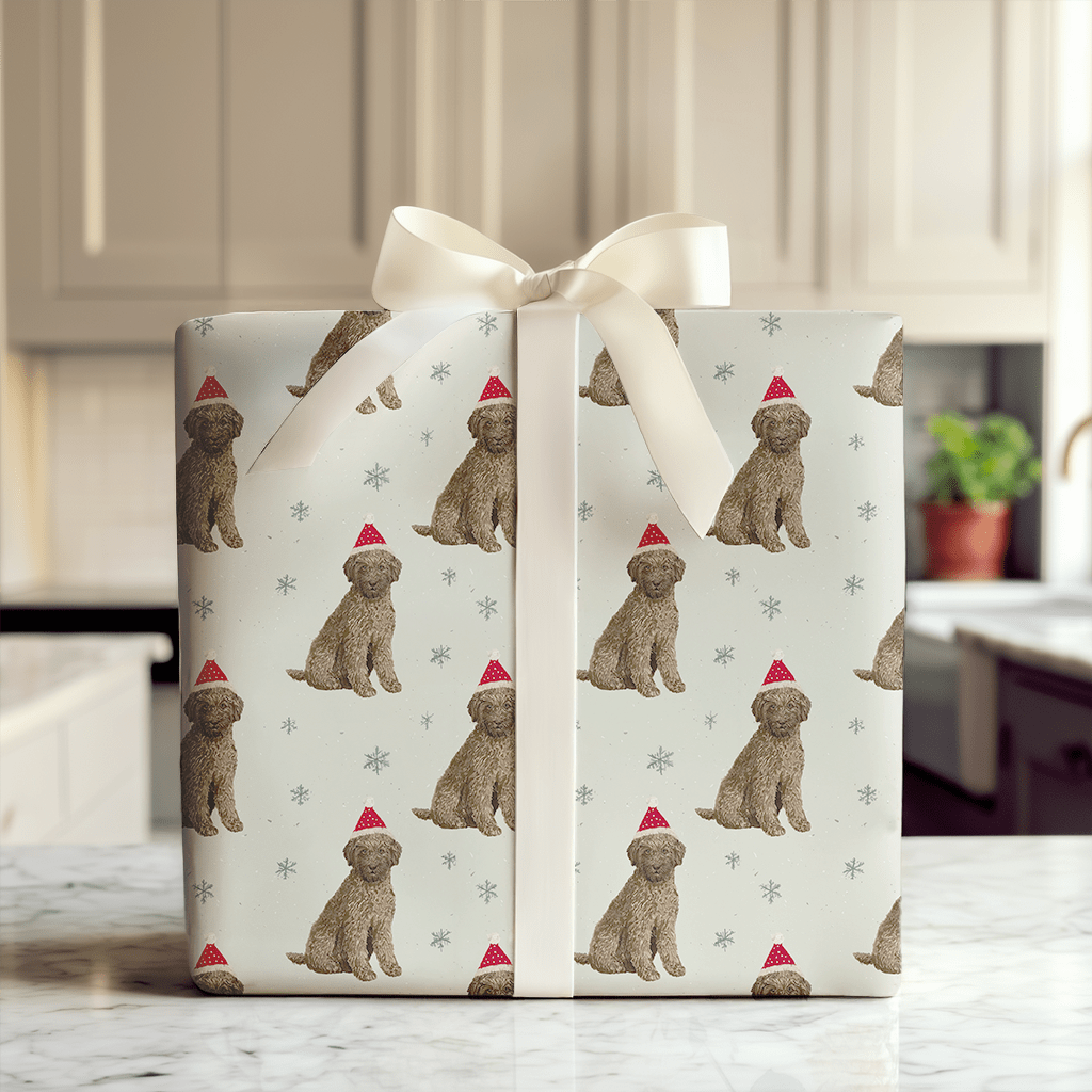 Lagotto & Snowflakes - Wrapping Paper - Aspen & Arlo