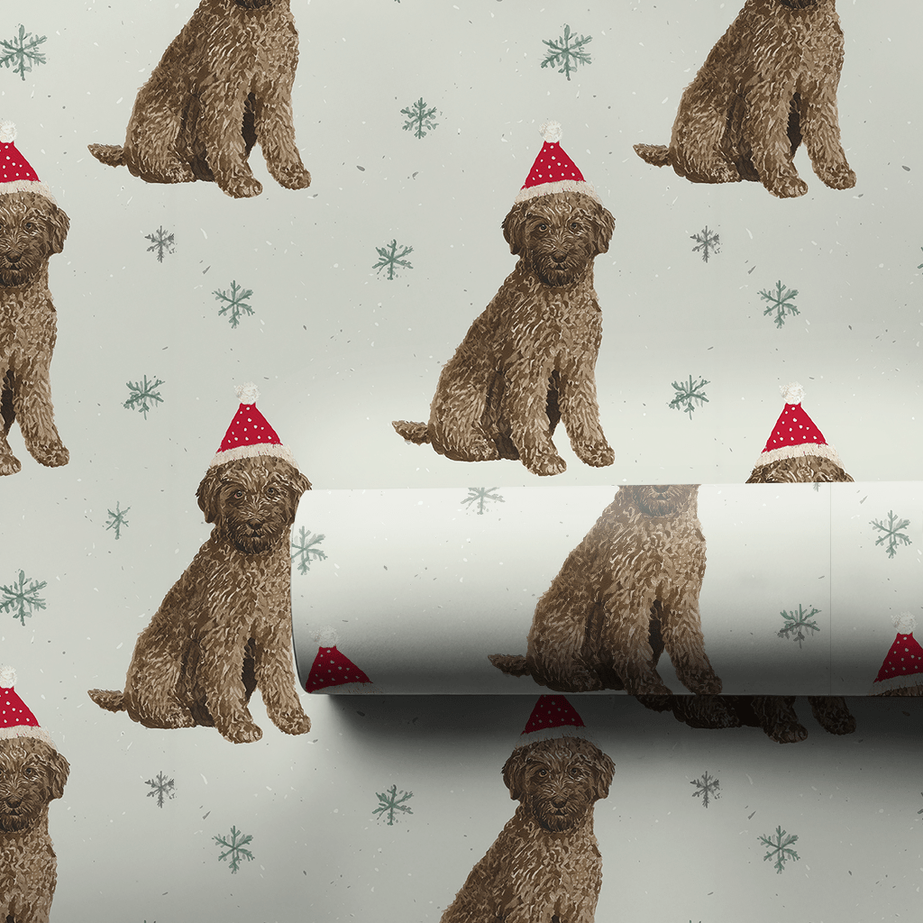 Lagotto & Snowflakes - Wrapping Paper - Aspen & Arlo