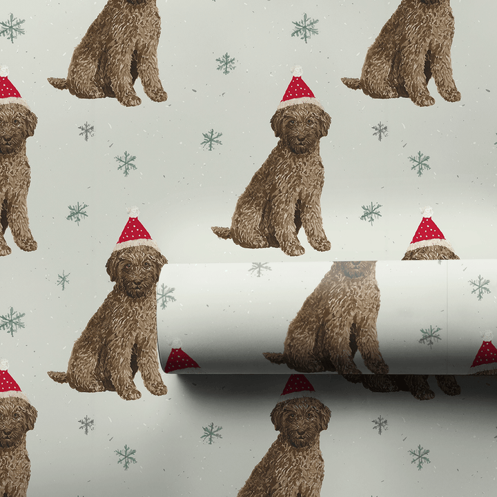 Lagotto & Snowflakes - Wrapping Paper - Aspen & Arlo