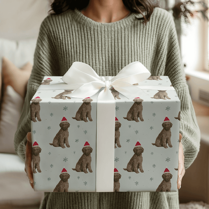 Lagotto & Snowflakes - Wrapping Paper - Aspen & Arlo