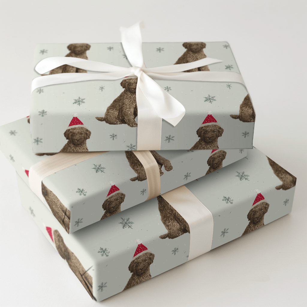 Lagotto & Snowflakes - Wrapping Paper - Aspen & Arlo