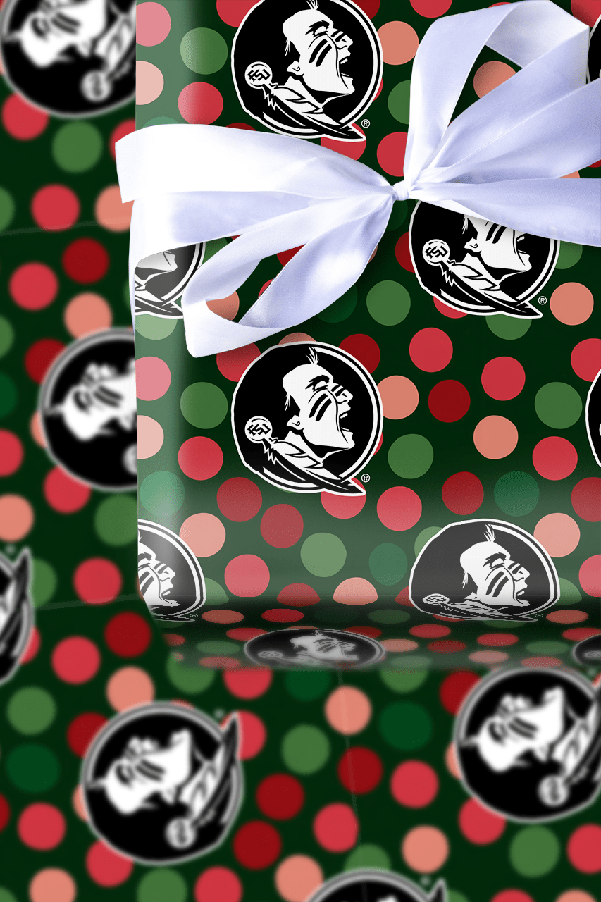 FSU Winter Dots - Wrapping Paper - Aspen & Arlo