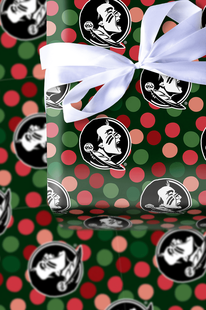 FSU Winter Dots - Wrapping Paper - Aspen & Arlo