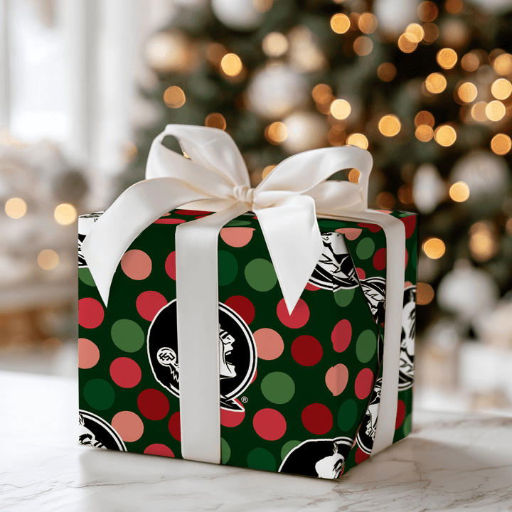 FSU Winter Dots - Wrapping Paper - Aspen & Arlo