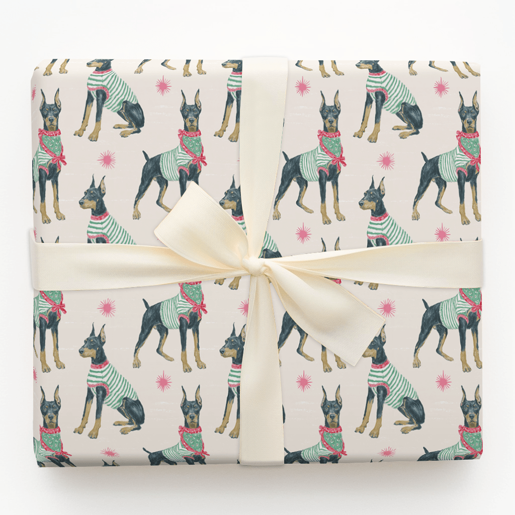 Best Dressed Dobermans - Wrapping Paper - Aspen & Arlo