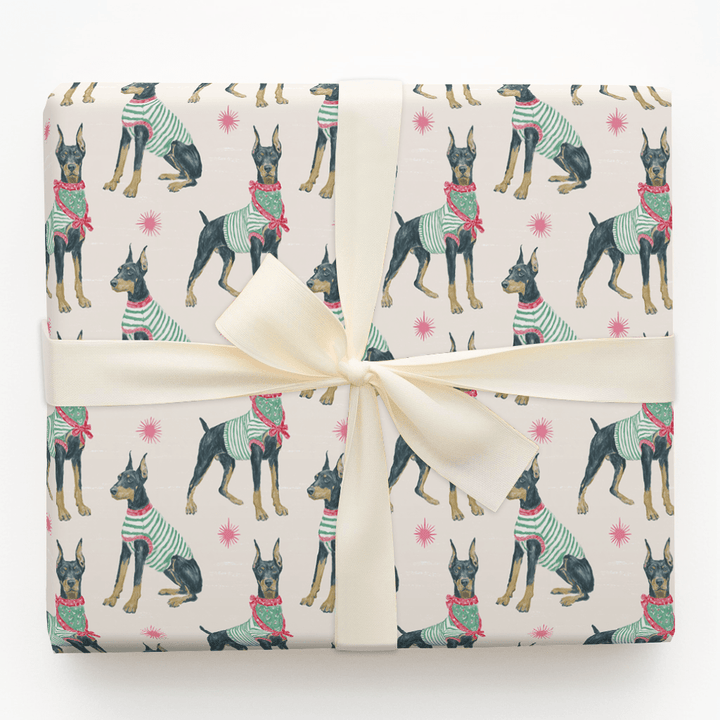 Best Dressed Dobermans - Wrapping Paper - Aspen & Arlo