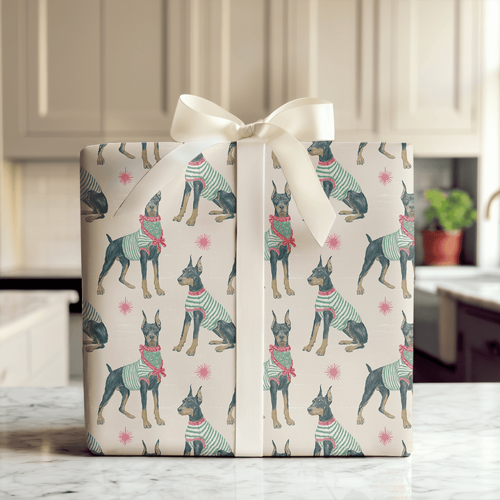 Best Dressed Dobermans - Wrapping Paper - Aspen & Arlo