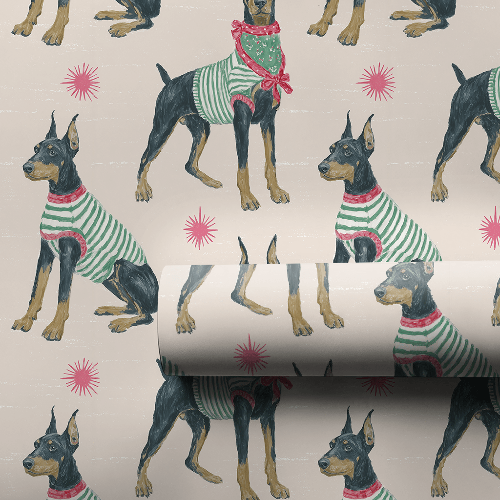 Best Dressed Dobermans - Wrapping Paper - Aspen & Arlo