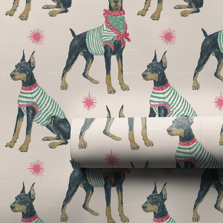Best Dressed Dobermans - Wrapping Paper - Aspen & Arlo