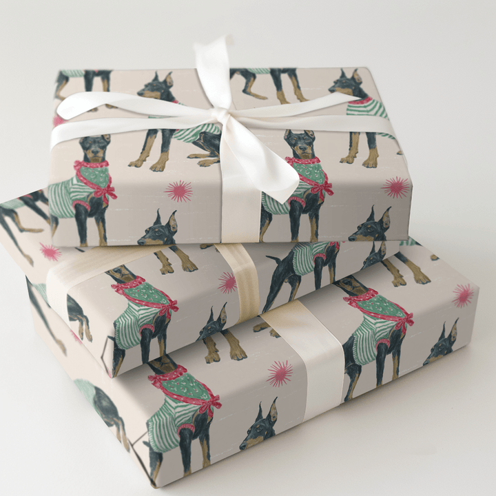 Best Dressed Dobermans - Wrapping Paper - Aspen & Arlo