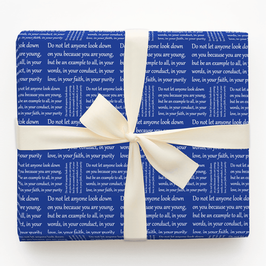 In Your Faith in Blue - Wrapping Paper - Aspen & Arlo