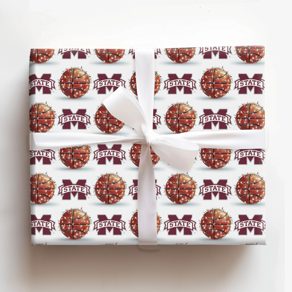 Holiday Hoops Bulldogs - Wrapping Paper - Aspen & Arlo