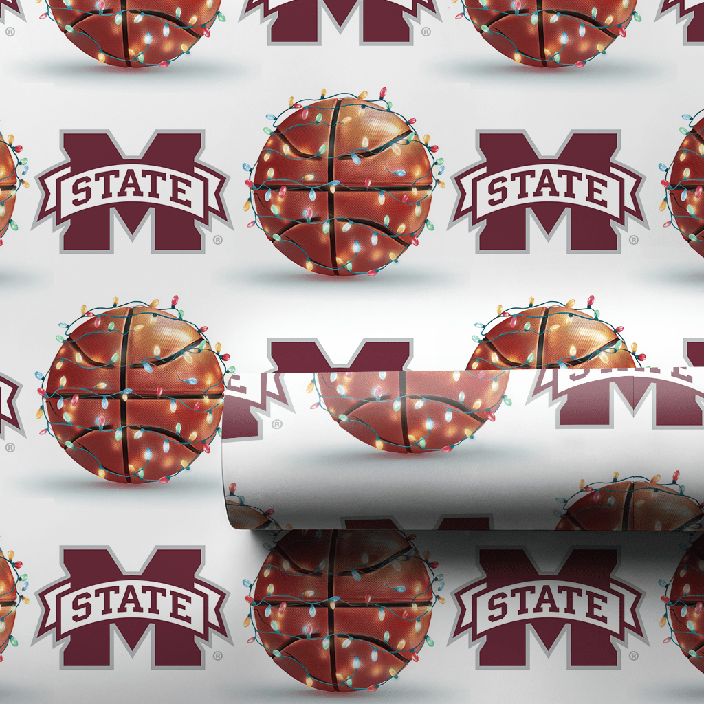 Holiday Hoops Bulldogs - Wrapping Paper - Aspen & Arlo