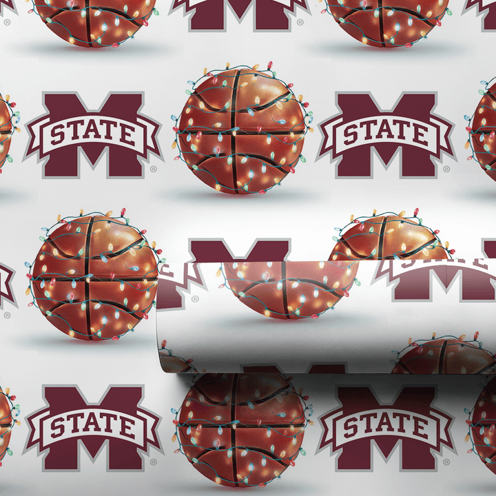 Holiday Hoops Bulldogs - Wrapping Paper - Aspen & Arlo