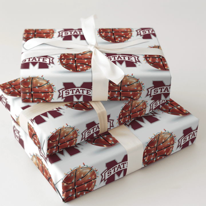 Holiday Hoops Bulldogs - Wrapping Paper - Aspen & Arlo