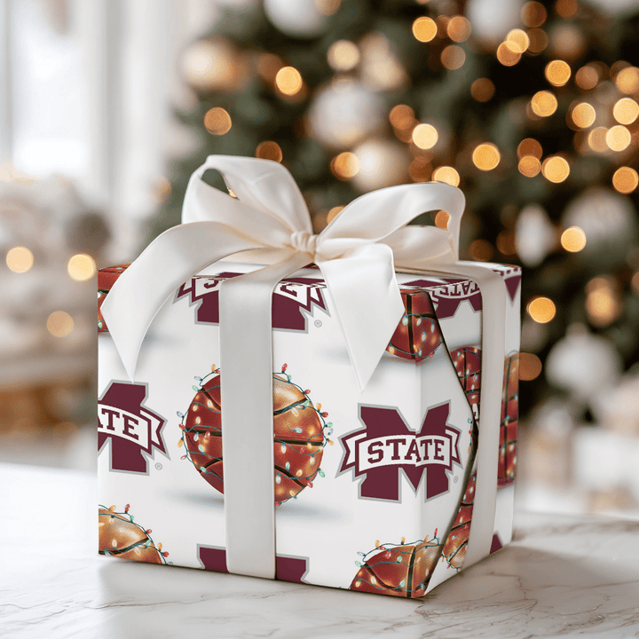 Holiday Hoops Bulldogs - Wrapping Paper - Aspen & Arlo