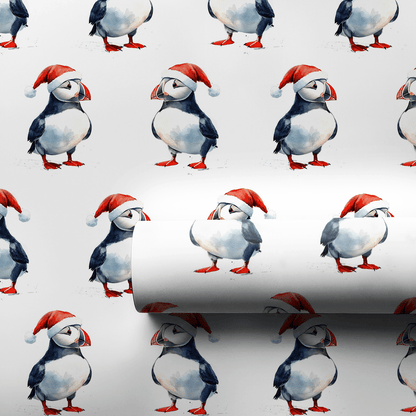 Puffin Claus - Wrapping Paper - Aspen & Arlo